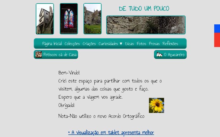 Captură de ecran a detudoumpouco.pt