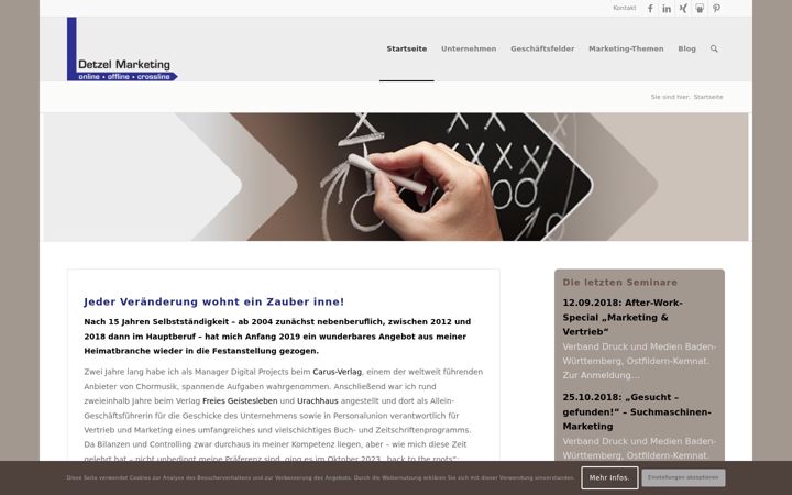 Screenshot of detzel-marketing.de