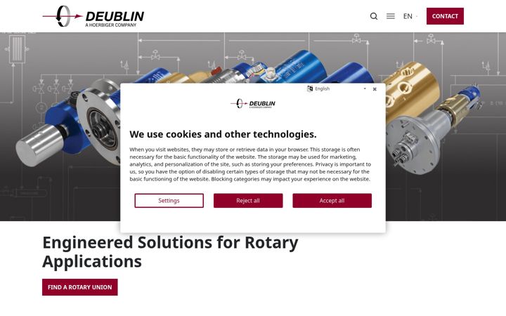 Screenshot of deublin.com