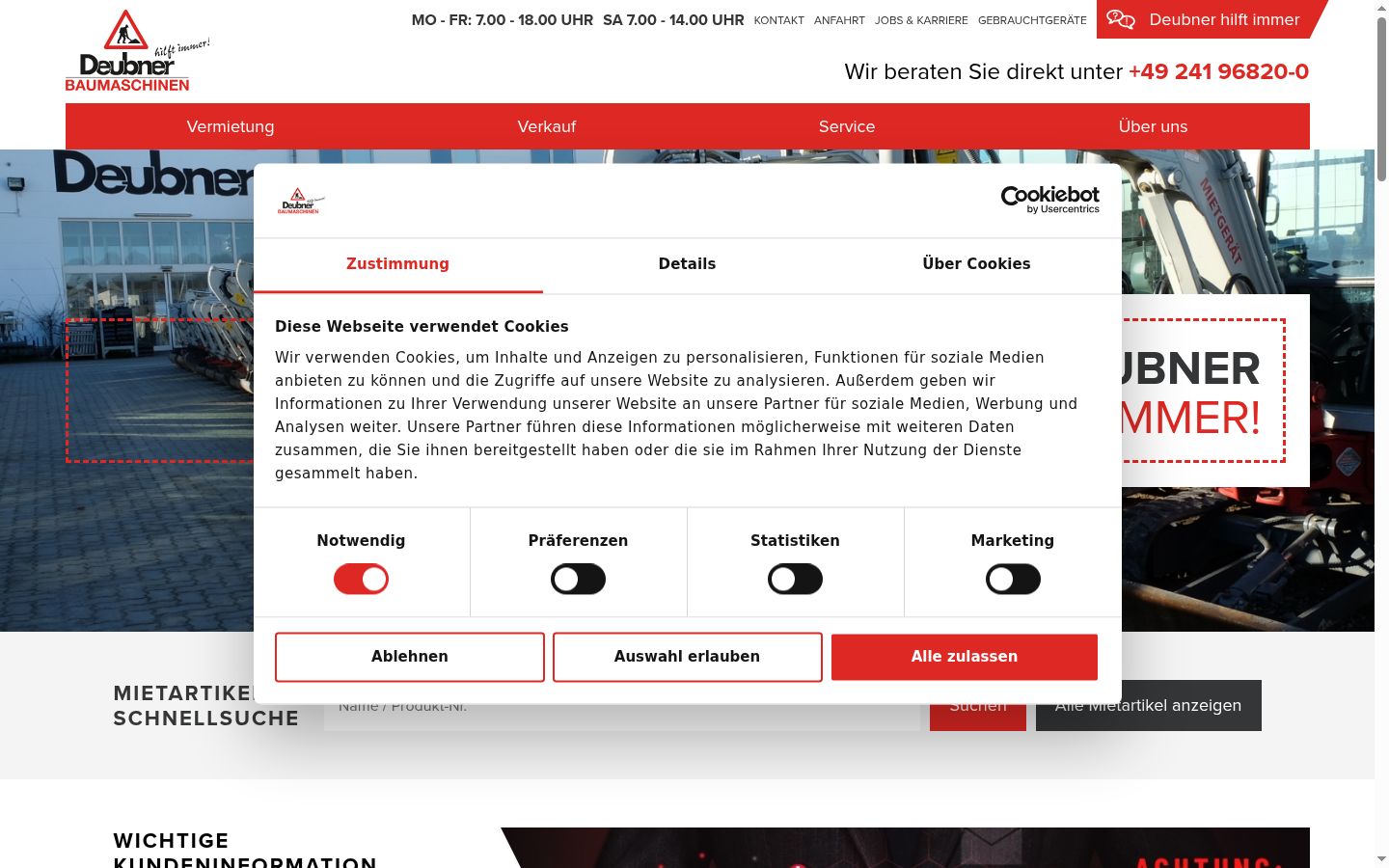 Captură de ecran a bannerului de consimțământ afișat înainte de orice interacțiune