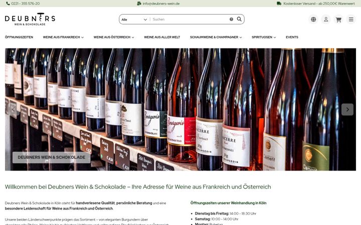 Screenshot of deubners-wein.de