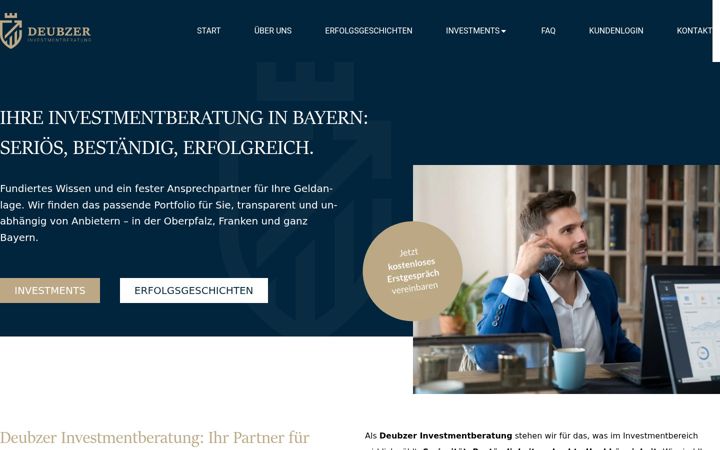 Screenshot of deubzer-investmentberatung.de
