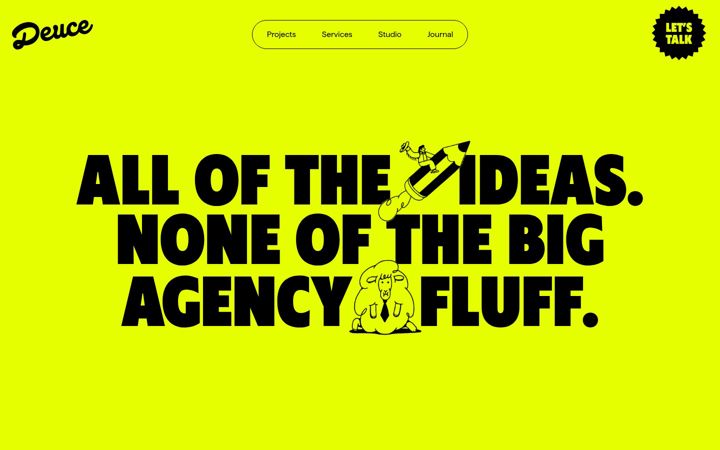 Screenshot of deucestudio.com