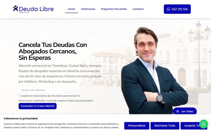 Screenshot ta' deudalibre.es
