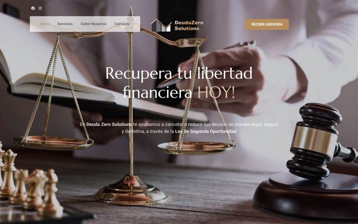 Screenshot of deudazerosolutions.com