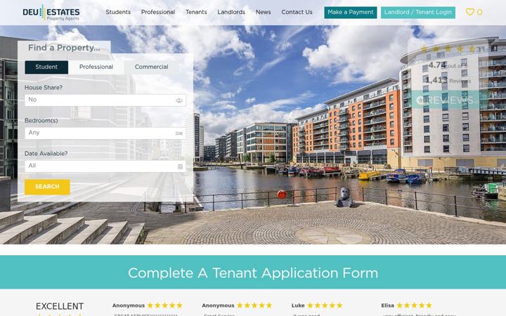 Screenshot of deuestates.co.uk