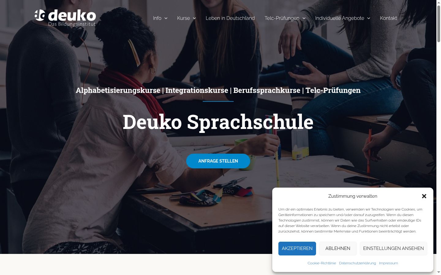 Sutikimo reklamjuostės, rodytos prieš bet kokią sąveiką, ekrano kopija
