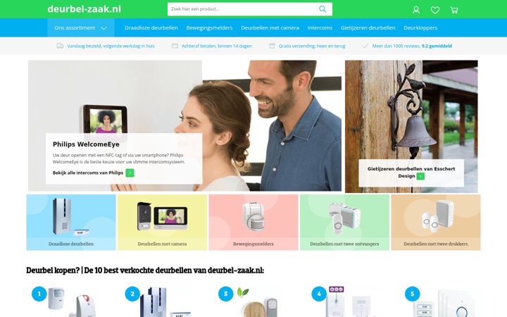 Képernyőkép: deurbel-zaak.nl