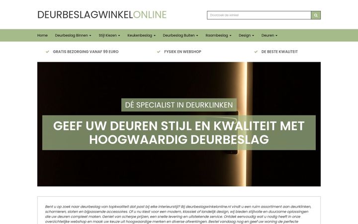 Képernyőkép: deurbeslagwinkelonline.nl