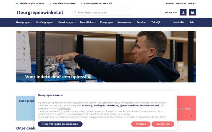 Ekrano kopija deurgrepenwinkel.nl