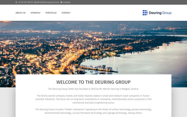 Screenshot of deuring-group.com