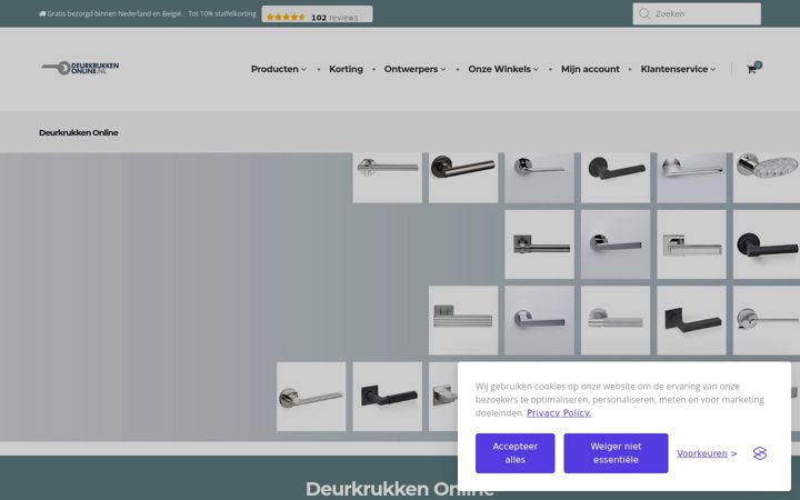 Screenshot of deurkrukken-online.nl