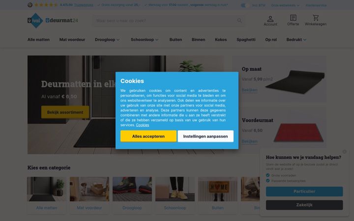 Screenshot of deurmat24.nl
