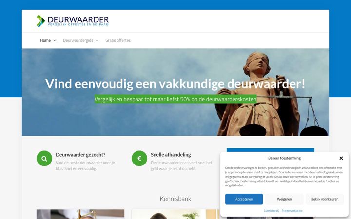 Screenshot of deurwaardersoer.nl