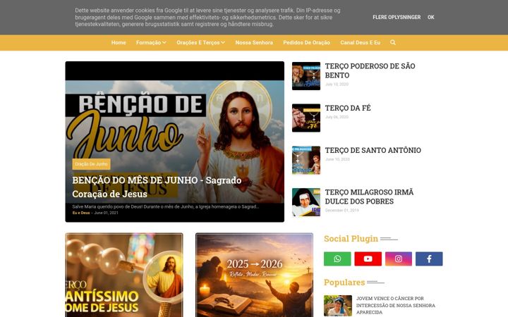 Ekraanipilt saidist deuseeuoficial.com.br