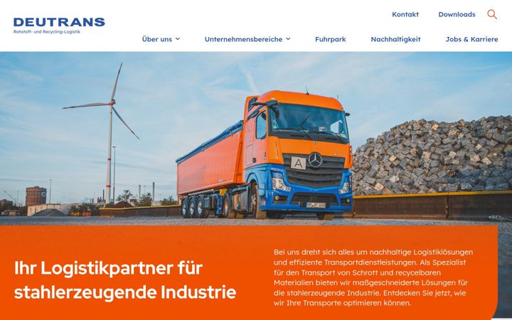Captură de ecran a deutrans-logistik.de