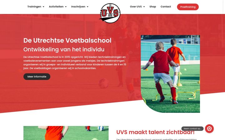 Képernyőkép: deutrechtsevoetbalschool.nl