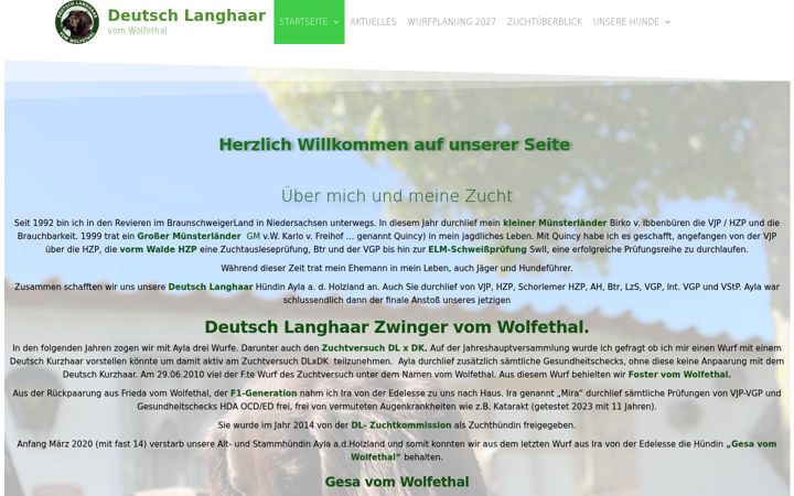 Screenshot of deutsch-langhaar-vom-wolfethal.de
