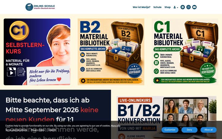 Screenshot of deutsch-mit-marija.de