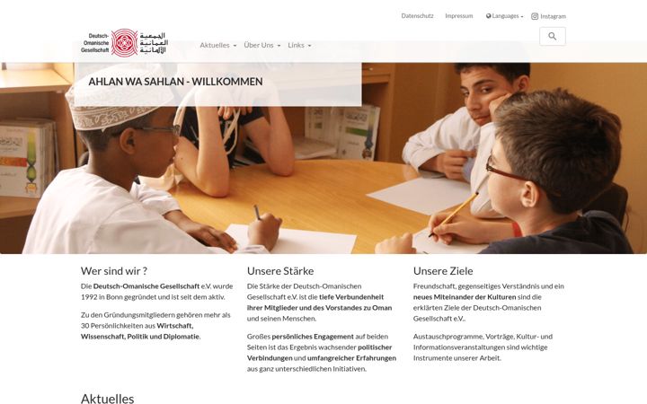 Screenshot of deutsch-omanische-gesellschaft.de