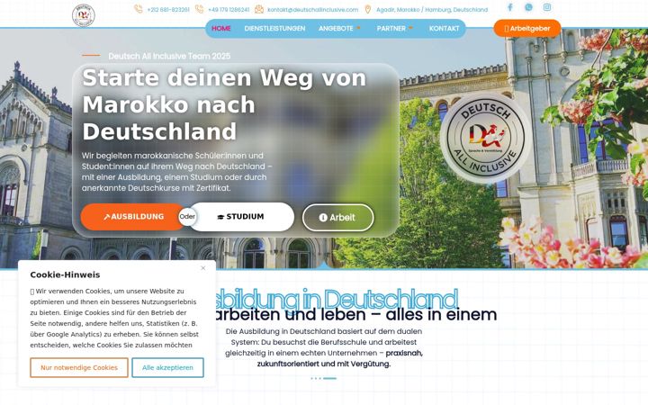 Screenshot of deutschallinclusive.com