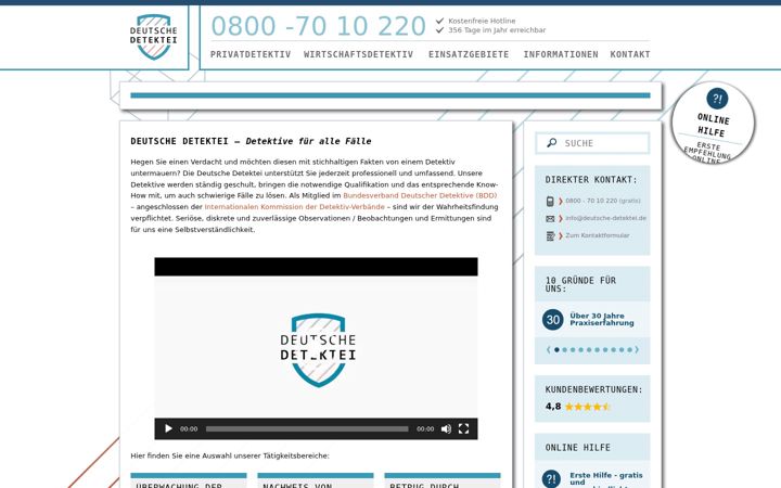 Screenshot of deutsche-detektei.de