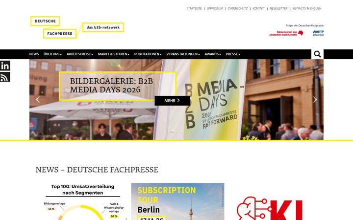 Capture d'écran de deutsche-fachpresse.de