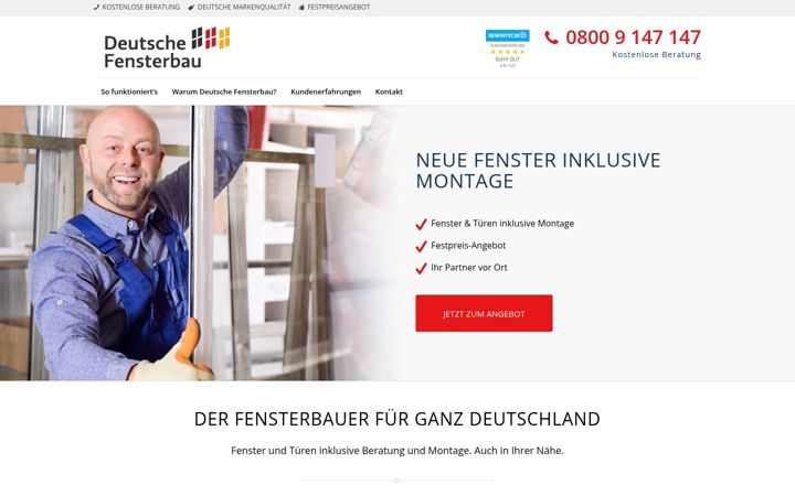 Screenshot of deutsche-fensterbau.de