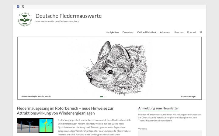 Screenshot of deutsche-fledermauswarte.org