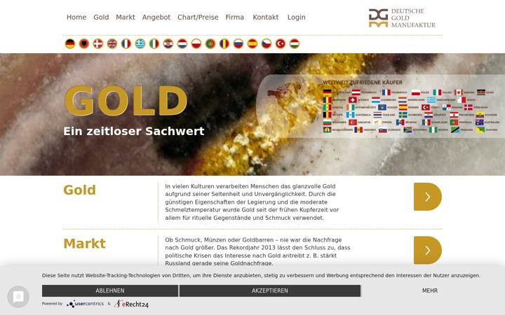 Captura de pantalla de deutsche-gold-manufaktur.de