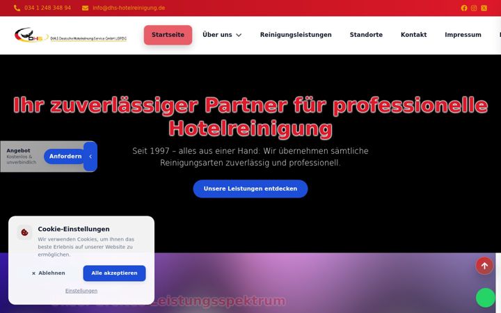 Ekrano kopija deutsche-hotelreinigung.de