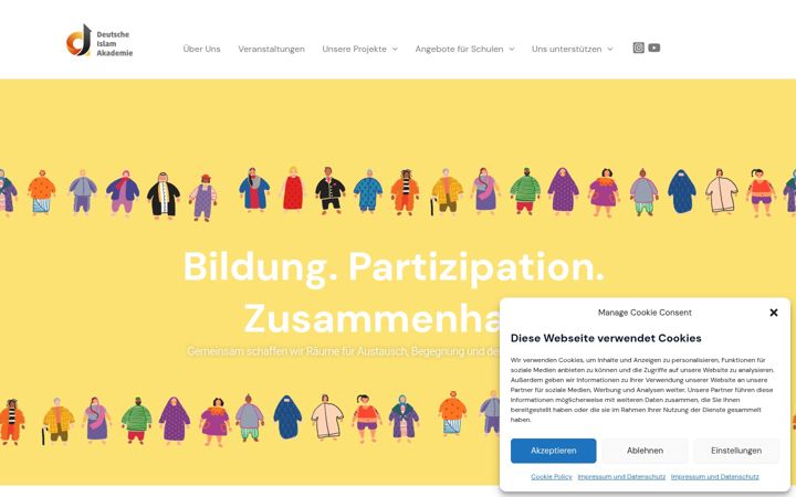 Ekrano kopija deutsche-islam-akademie.de