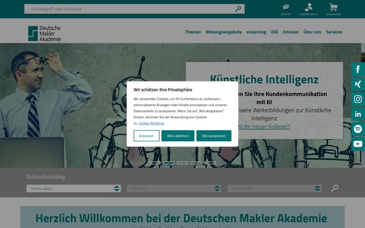 Ekrano kopija deutsche-makler-akademie.de