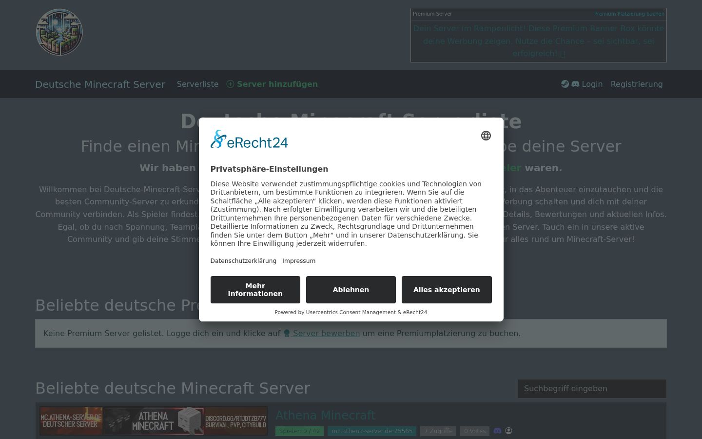 Sutikimo reklamjuostės, rodytos prieš bet kokią sąveiką, ekrano kopija