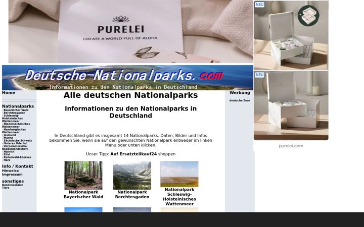 Screenshot of deutsche-nationalparks.com
