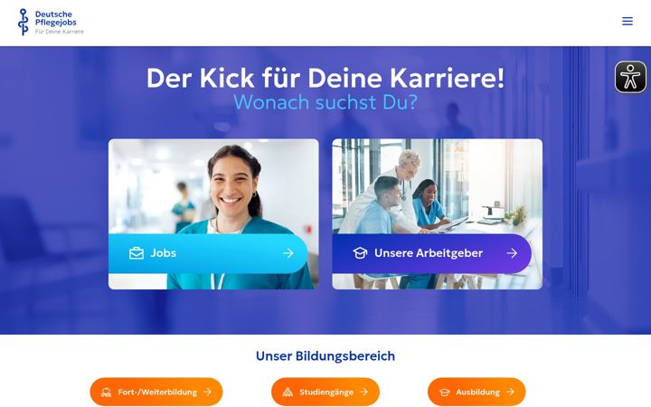 Ekrano kopija deutsche-pflegejobs.de