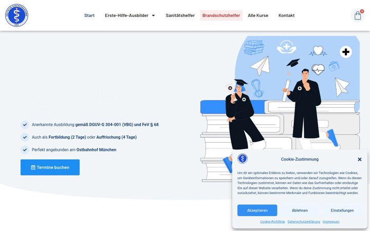Screenshot di deutsche-sanitaetsakademie.de
