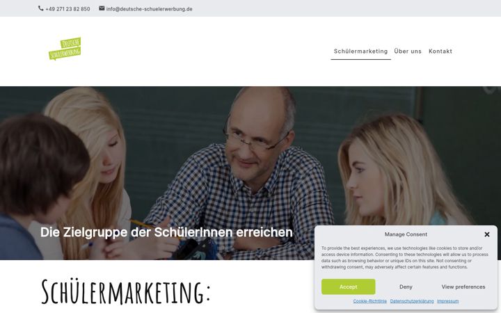 Screenshot di deutsche-schuelerwerbung.de