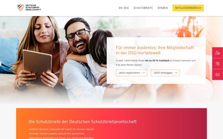Screenshot di deutsche-schutzbrief.de