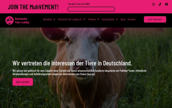 Screenshot di deutsche-tier-lobby.de