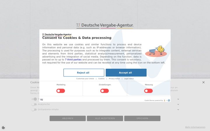 Screenshot of deutsche-vergabeagentur.de