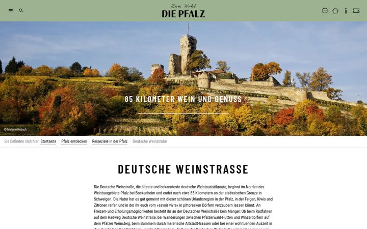 Screenshot of deutsche-weinstrasse.de