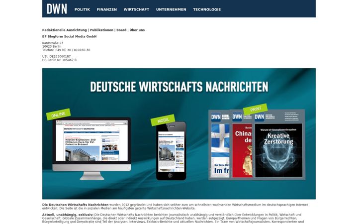 Screenshot of deutsche-wirtschafts-nachrichten-unternehmen.de
