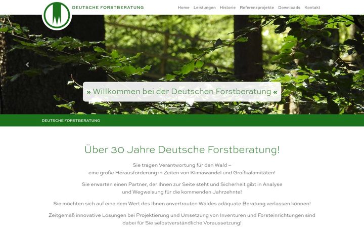 Screenshot of deutscheforstberatung.de