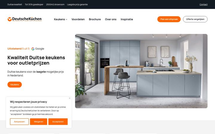 Screenshot of deutschekuchen.nl
