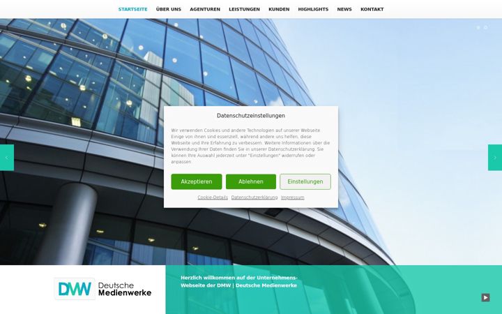 Kuvakaappaus sivustosta deutschemedienwerke.de