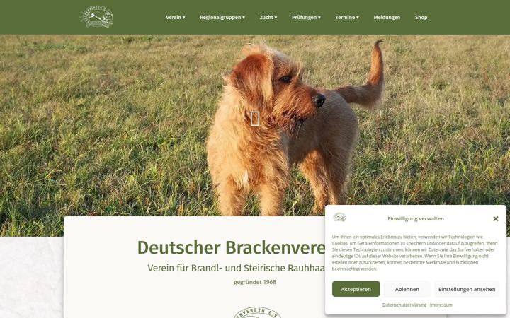 Captură de ecran a deutscher-brackenverein.de