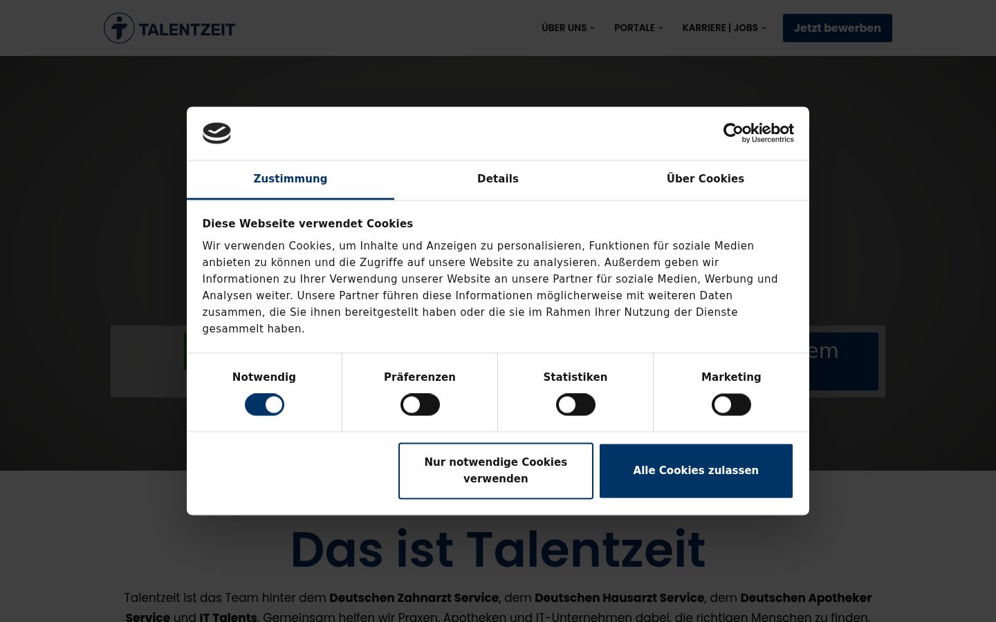 Screenshot tal-banner tal-kunsens muri qabel kwalunkwe interazzjoni