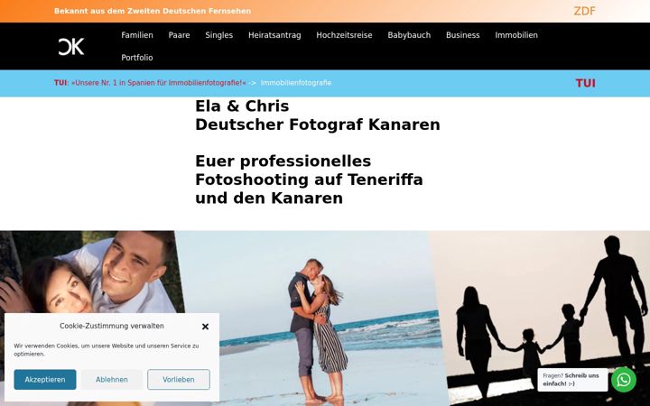 Captură de ecran a deutscher-fotograf-kanaren.de