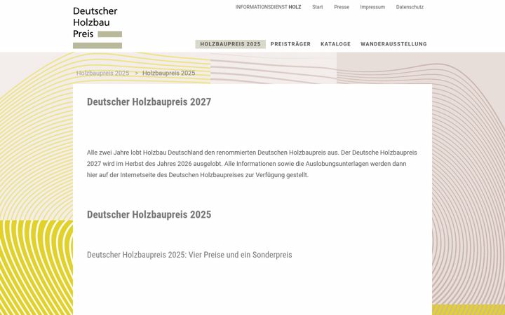Screenshot of deutscher-holzbaupreis.de